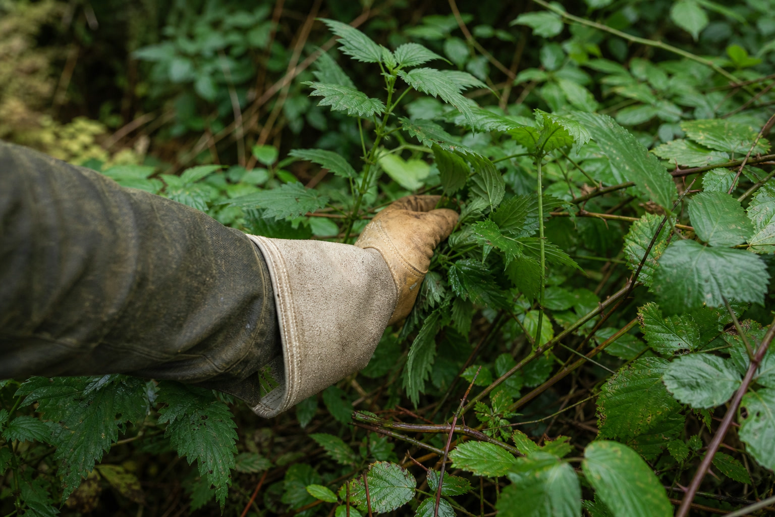 The 5 Tools I Never Forage Without (and the One That's Just for Pretty Pictures) — gloved reach