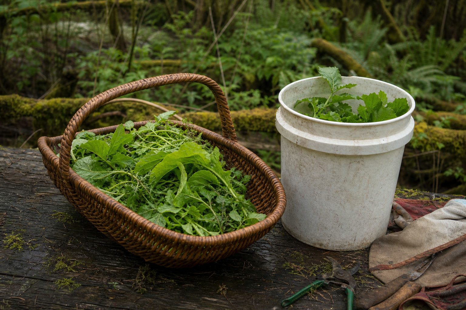 The 5 Tools I Never Forage Without (and the One That's Just for Pretty Pictures) — hod vs bucket
