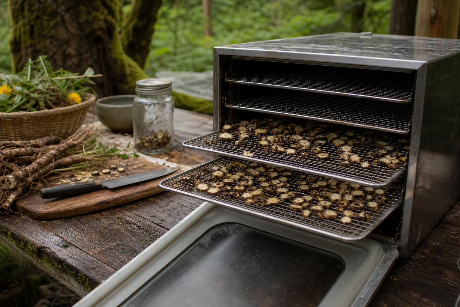 Air-Drying vs. a Dehydrator: Preserving Wild Herbs for Winter — dehydrator root