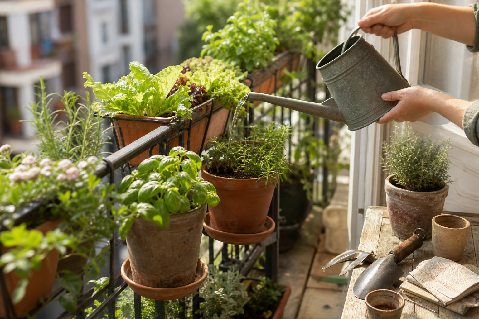 5 Container Garden Tools Every Beginner Actually Needs — watering can