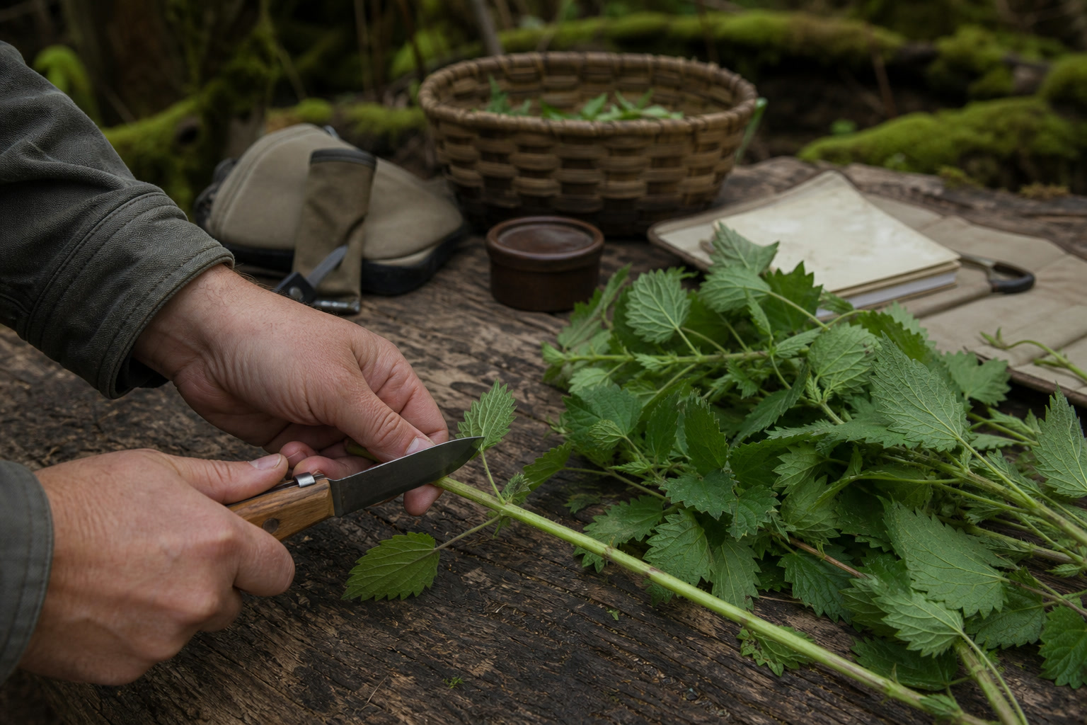 Foraging for Beginners: How to Start Without Poisoning Yourself — knife stem