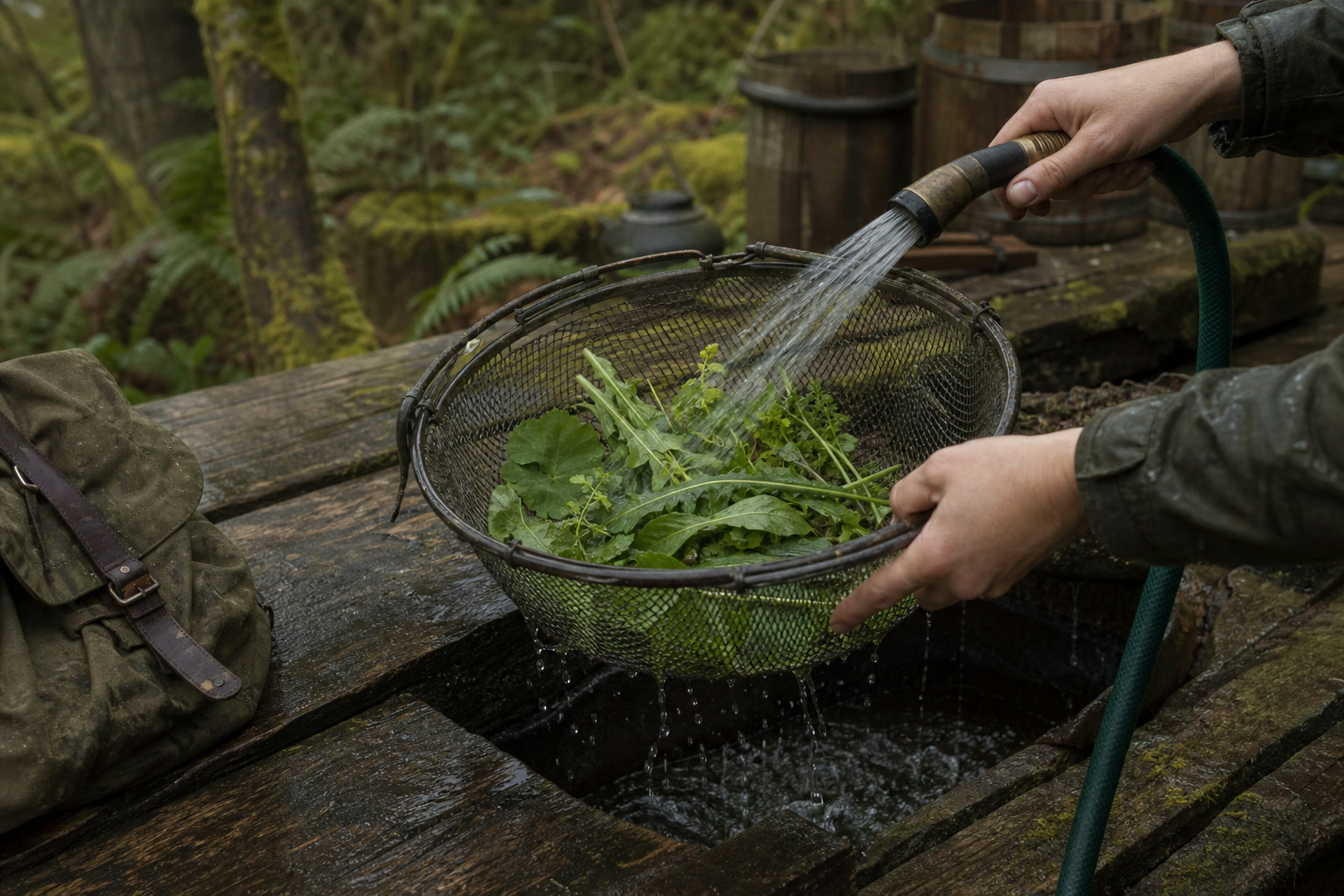 Foraging for Beginners: How to Start Without Poisoning Yourself — basket rinse
