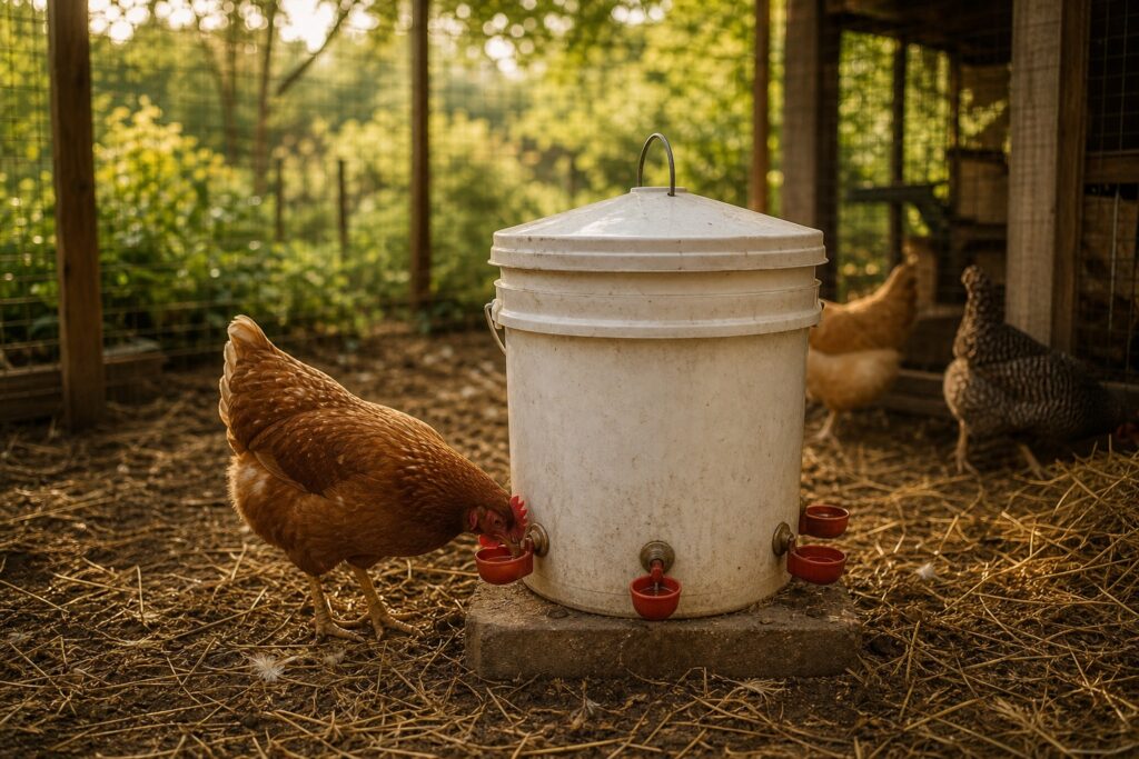 How to Make a DIY Chicken Bucket Waterer (Step by Step)