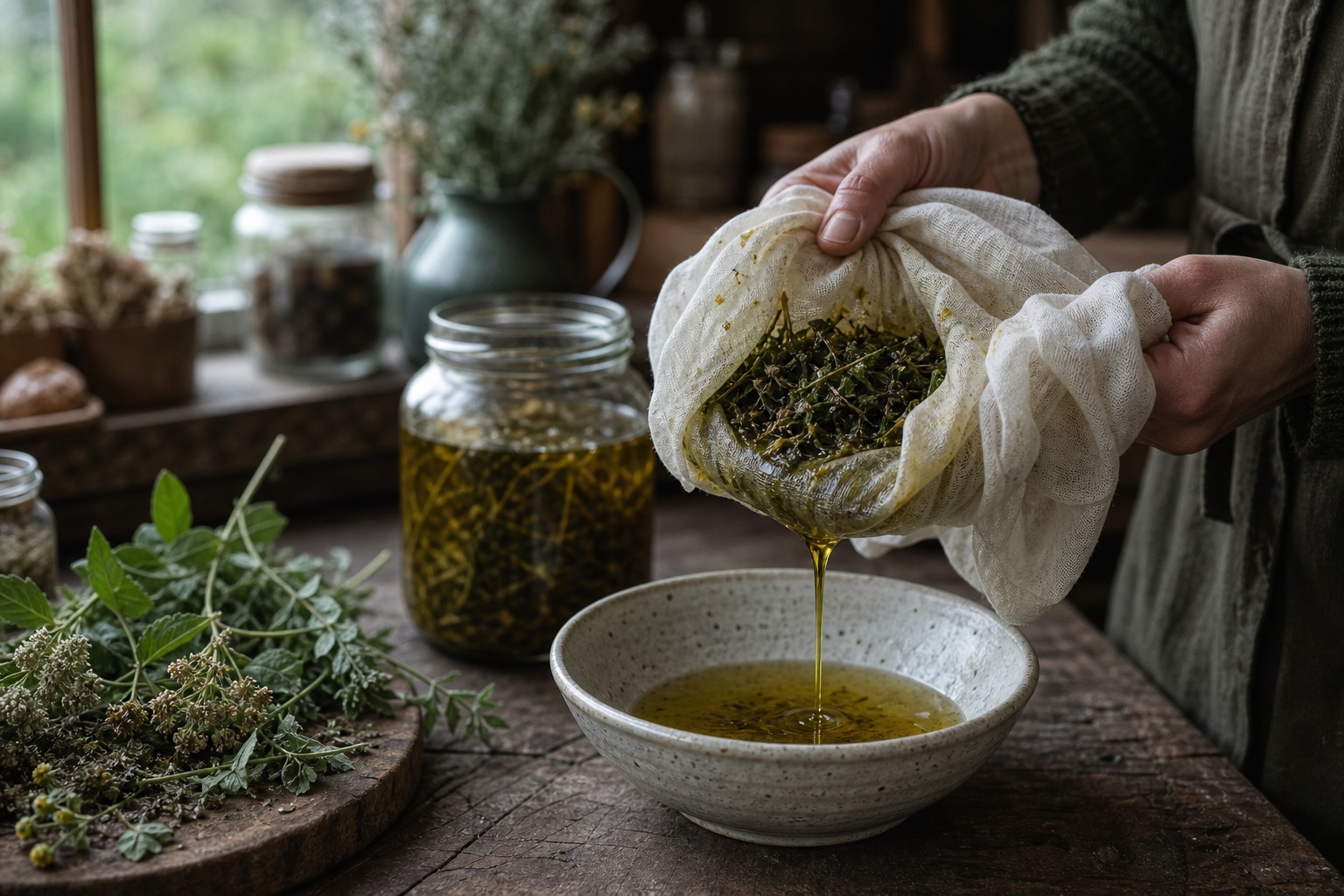 How to Make Herbal Lip Balm: A Simple Beginner Recipe — strain