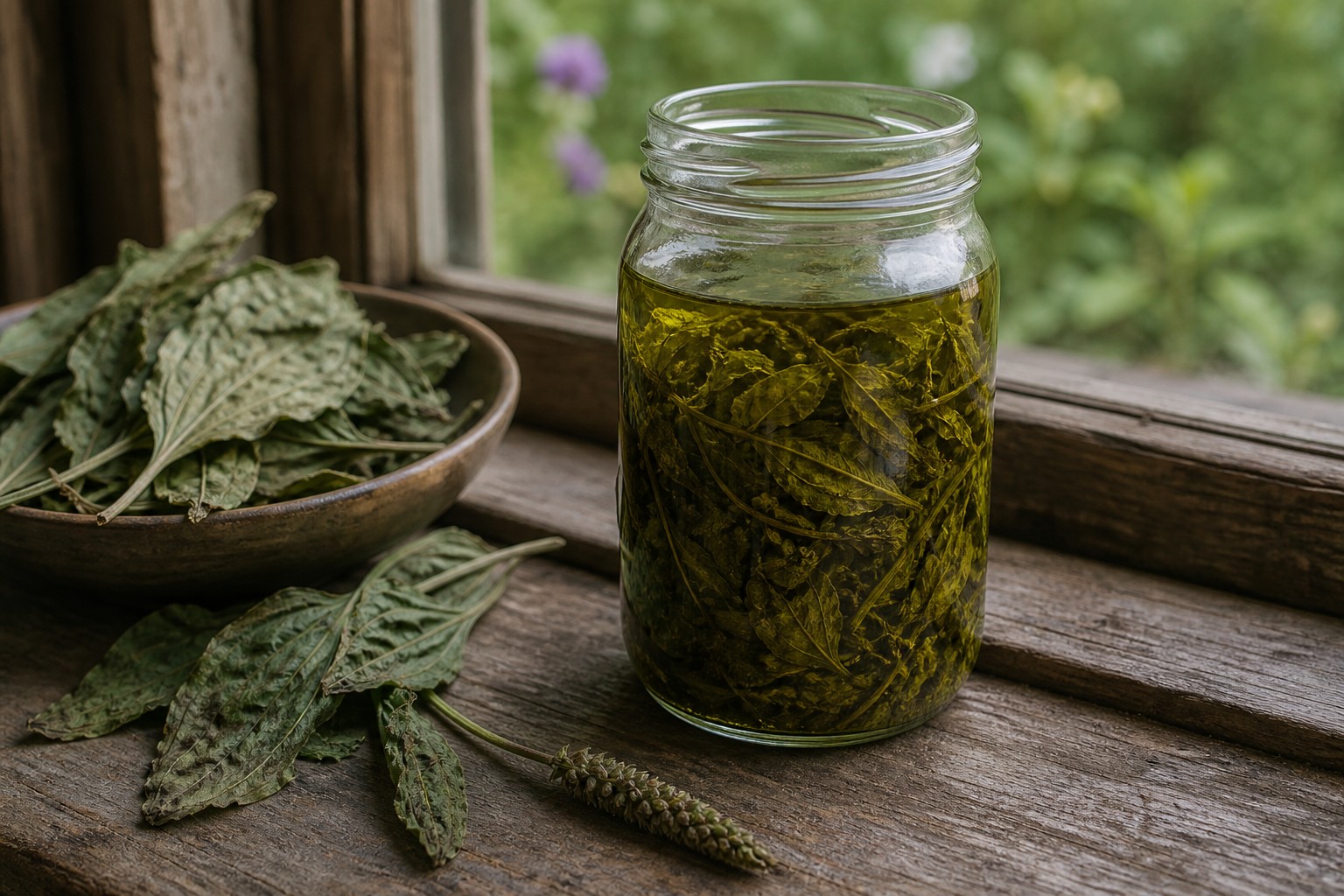 How to Make Your First Herbal Salve, Step by Step — infusing jar
