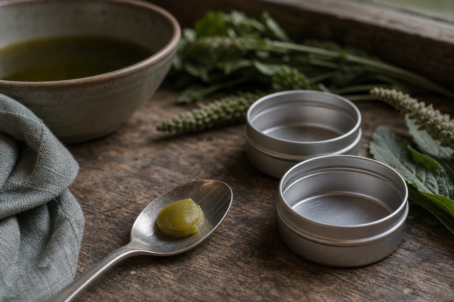 How to Make Your First Herbal Salve, Step by Step — cold spoon test