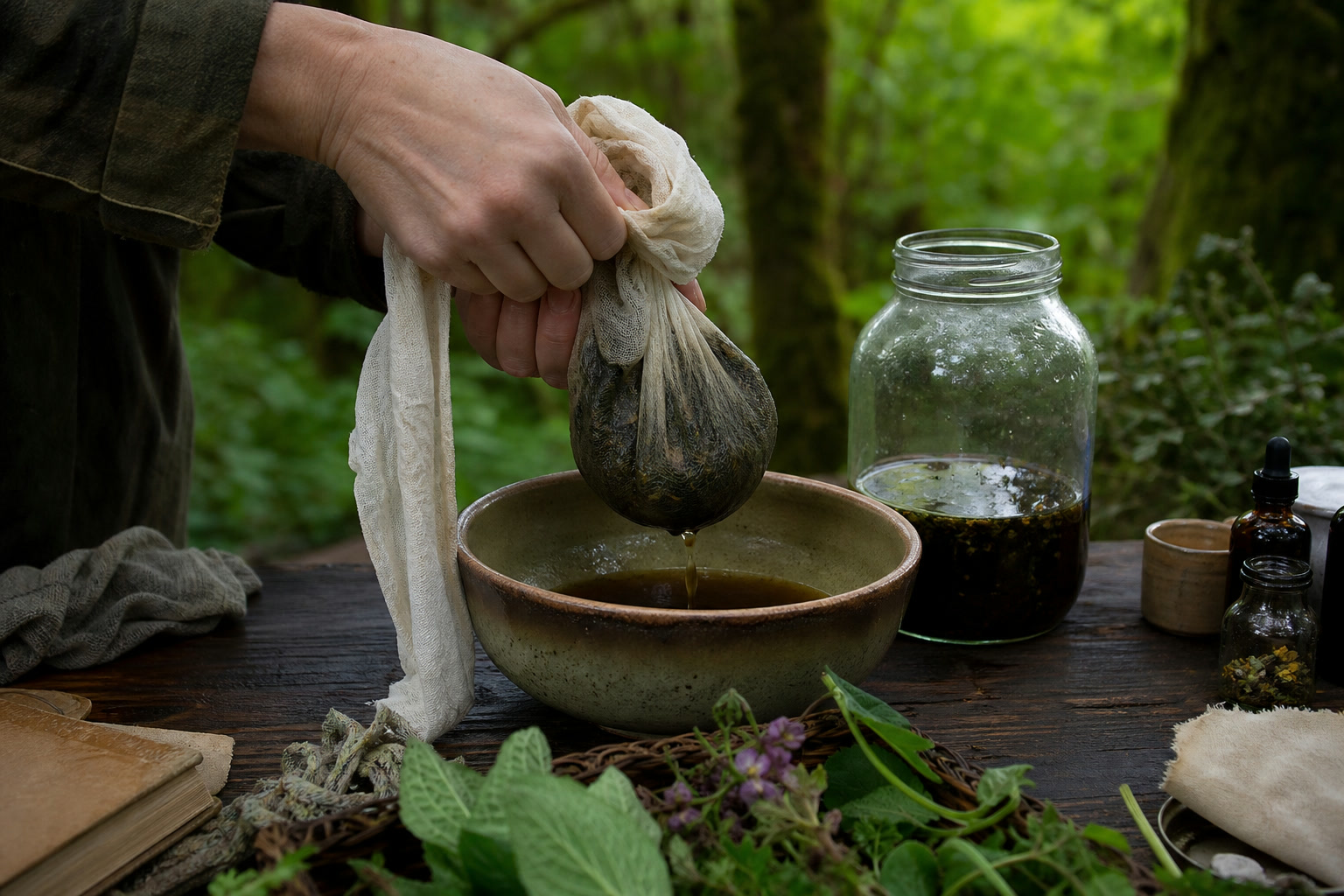 How to Make Your First Herbal Tincture (Step by Step) — strain
