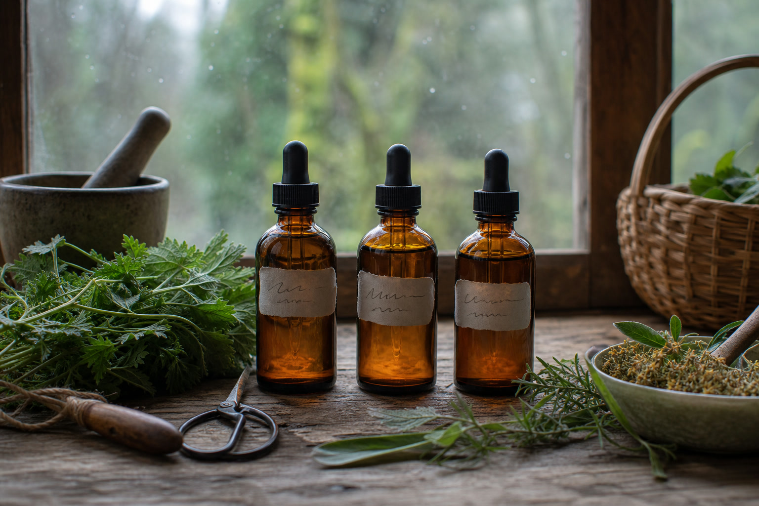 How to Make Your First Herbal Tincture (Step by Step) — dropper bottles