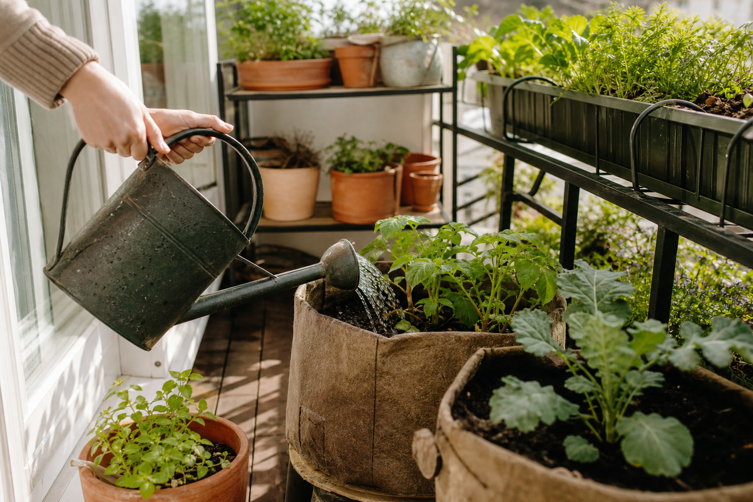 It's Not Too Late: 7 Things to Plant in Late June (in Pots) — watering setup