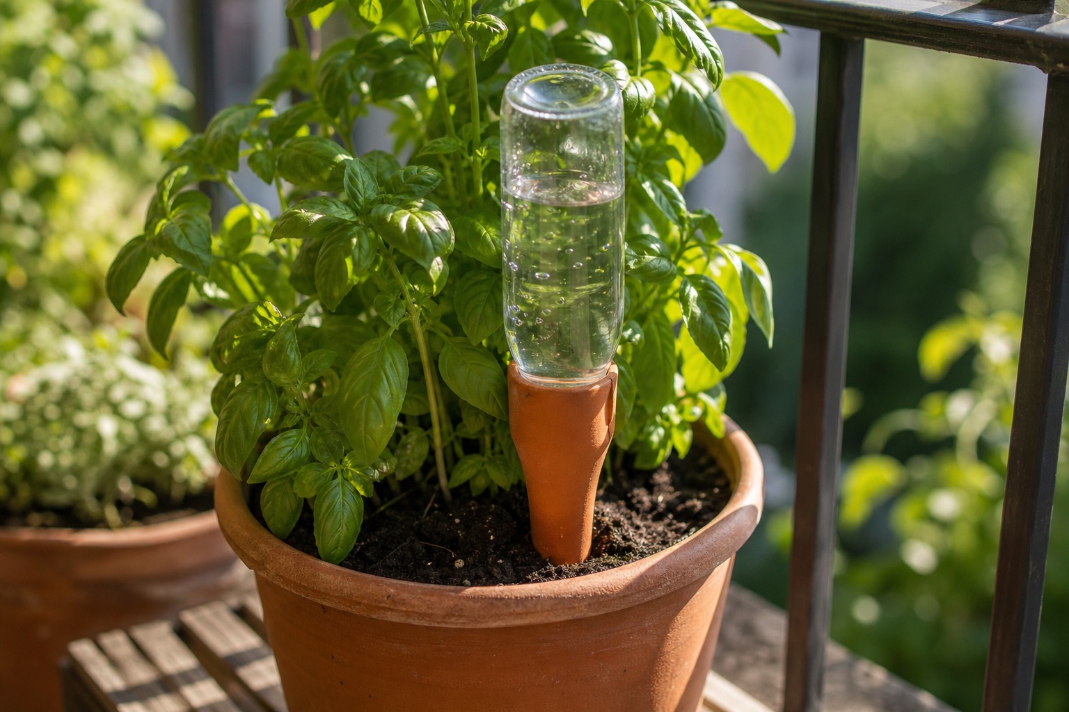 The Best Self-Watering Planters for Small Spaces — terracotta spike