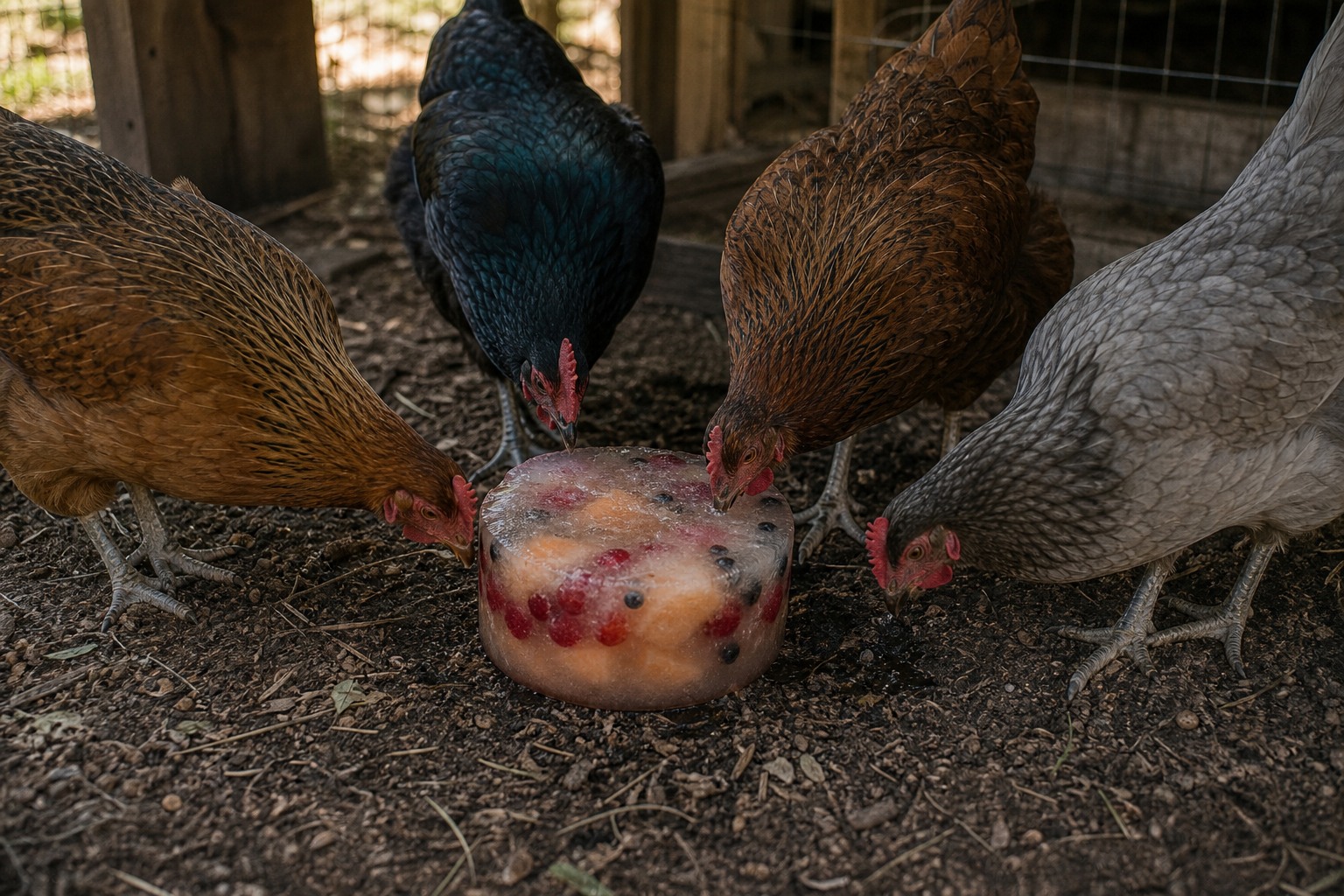 The Best Ways to Shade a Chicken Run Before Summer Hits — ice block