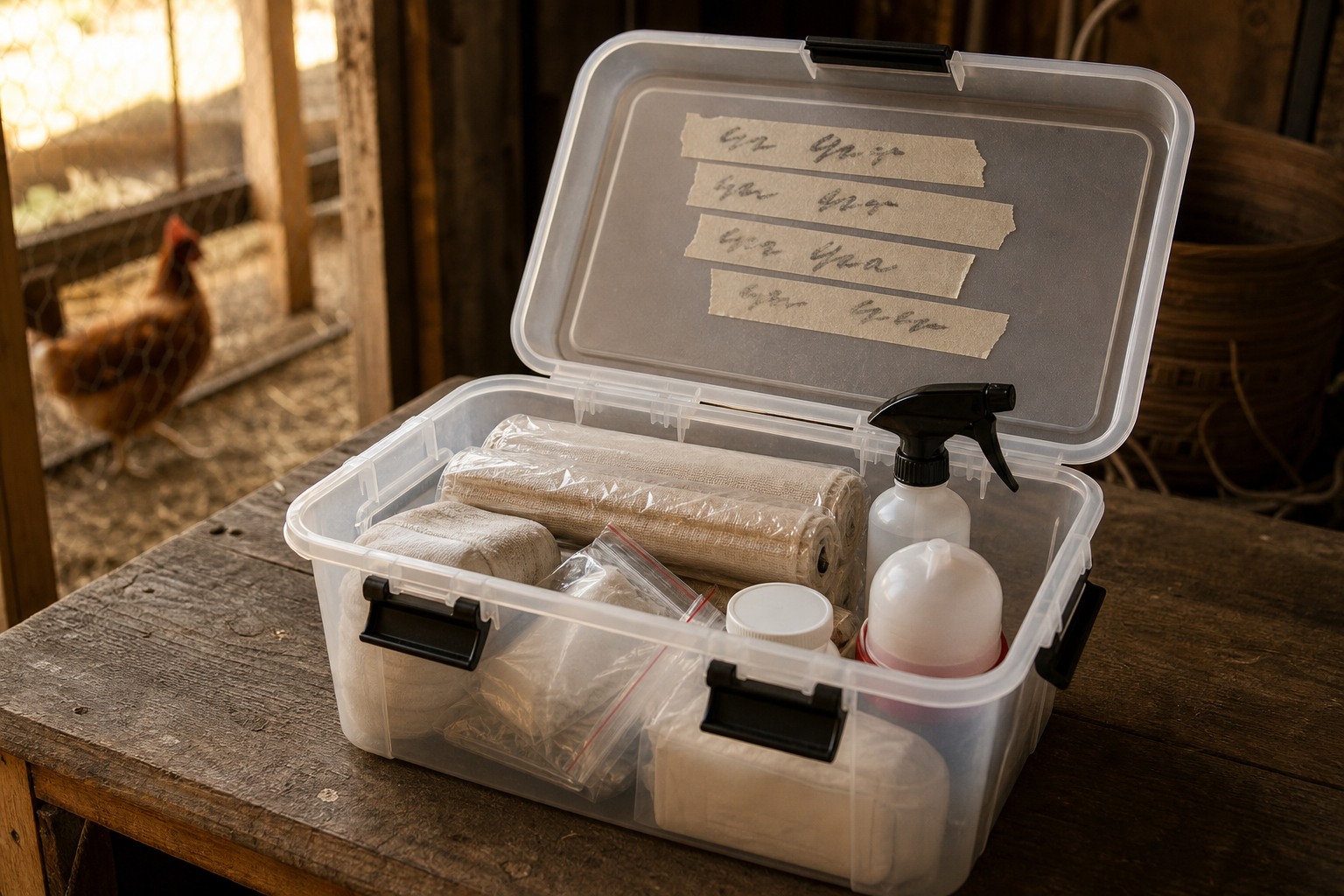 A Backyard Chicken First-Aid Kit: The OTC Essentials — restock bin