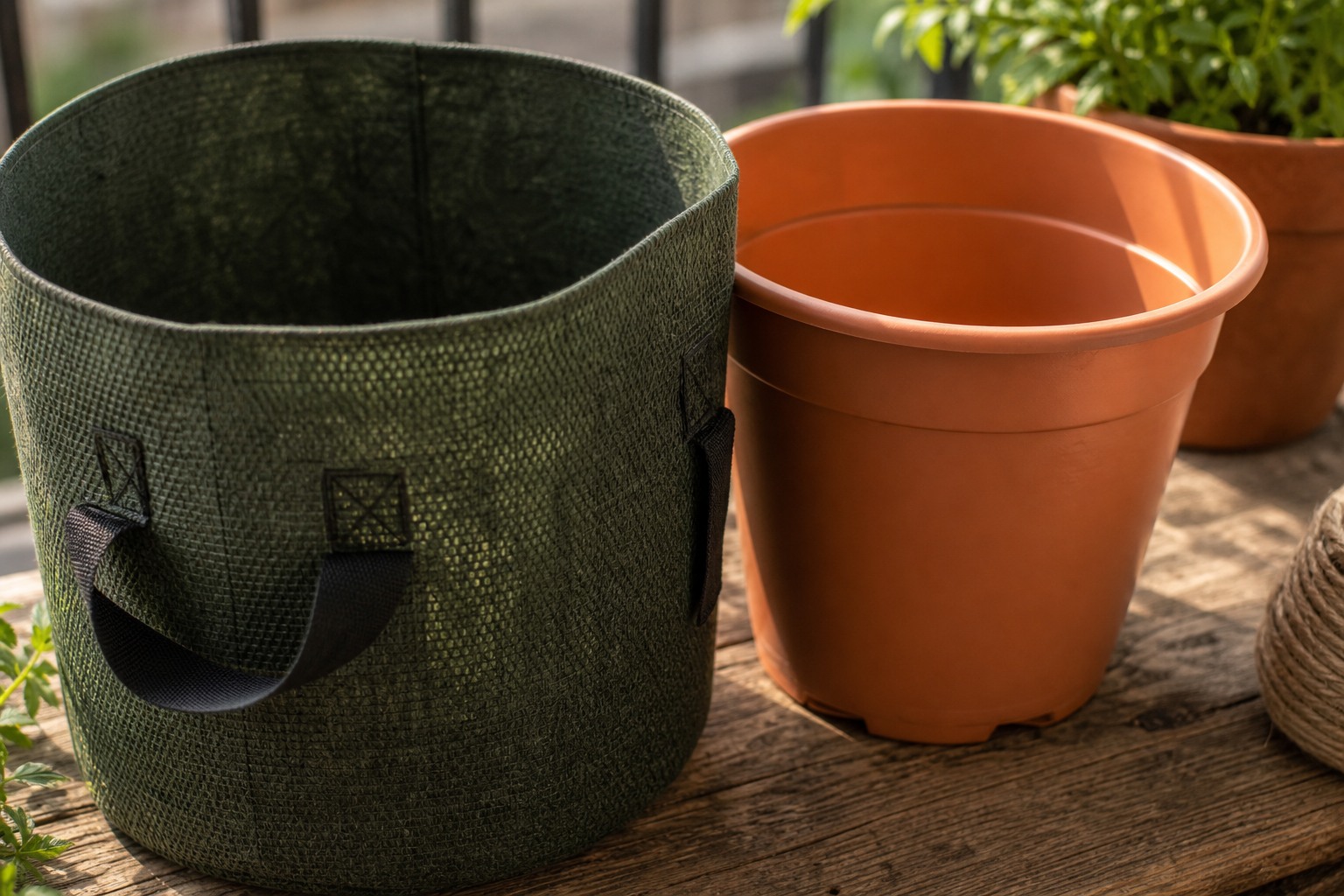 Fabric Grow Bags vs. Plastic Pots: Which Should You Use? — wall contrast