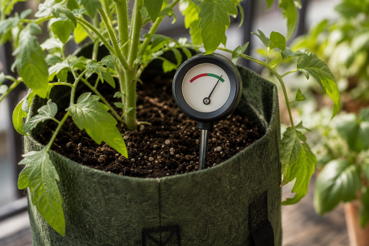 Fabric Grow Bags vs. Plastic Pots: Which Should You Use? — moisture meter