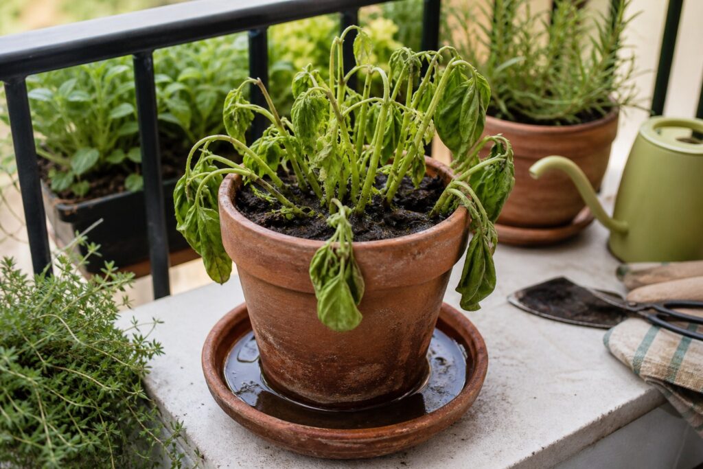 How to Save an Overwatered Container Plant Before It Dies
