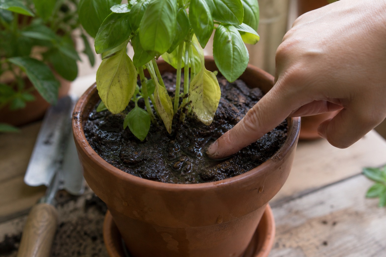 How to Save an Overwatered Container Plant Before It Dies — diagnose