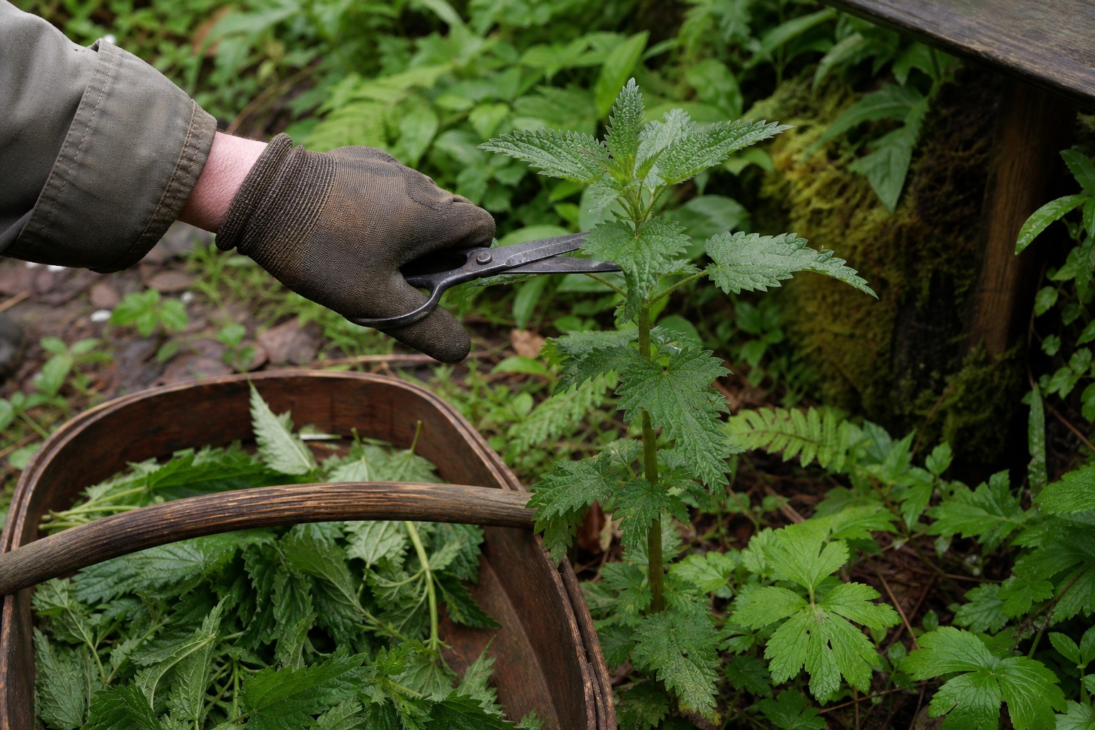 How to Identify and Forage Stinging Nettle in Spring — cut tops