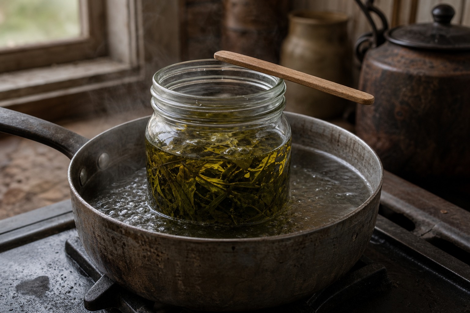 How to Make an Herbal Infused Oil (Two Simple Ways) — warm way