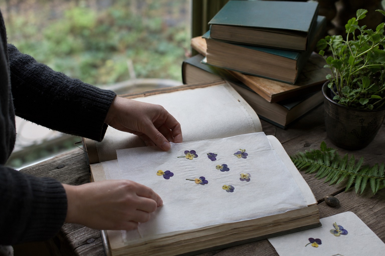 How to Press and Dry Foraged Flowers for the Apothecary — press book