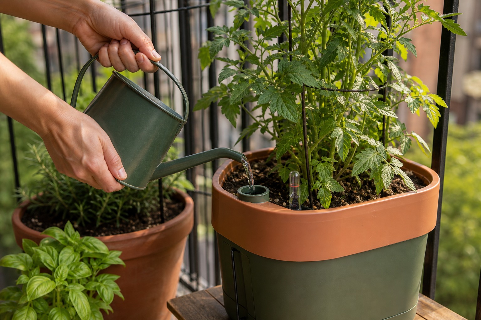 How to Set Up a Vacation Watering System for Your Pots — fill reservoir