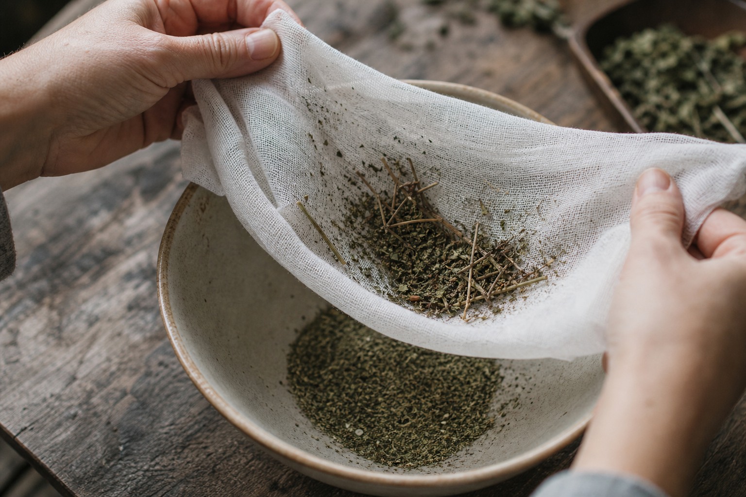 How to Store Dried Herbs So They Keep Their Strength — cheesecloth sift