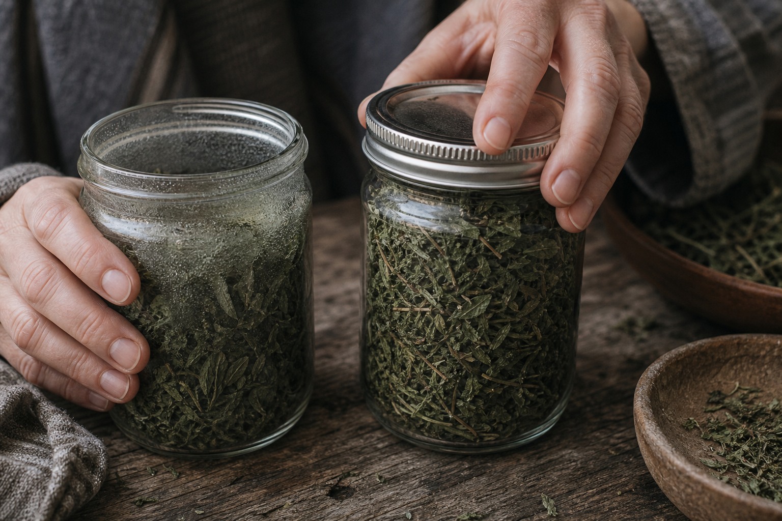 How to Store Dried Herbs So They Keep Their Strength — seal jar