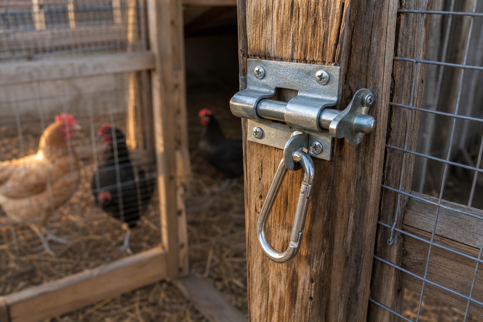 How to Winterize a Chicken Coop for a Healthy Flock — latch clip