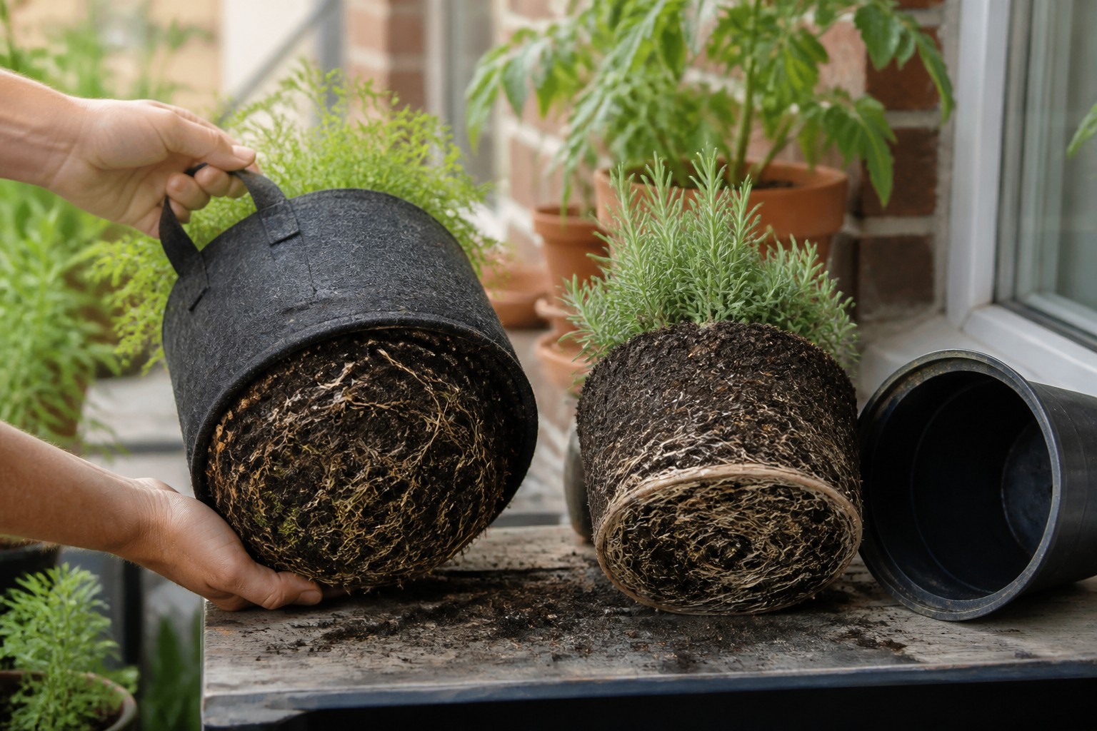 The Best Containers for Growing Vegetables in Small Spaces — grow bag roots