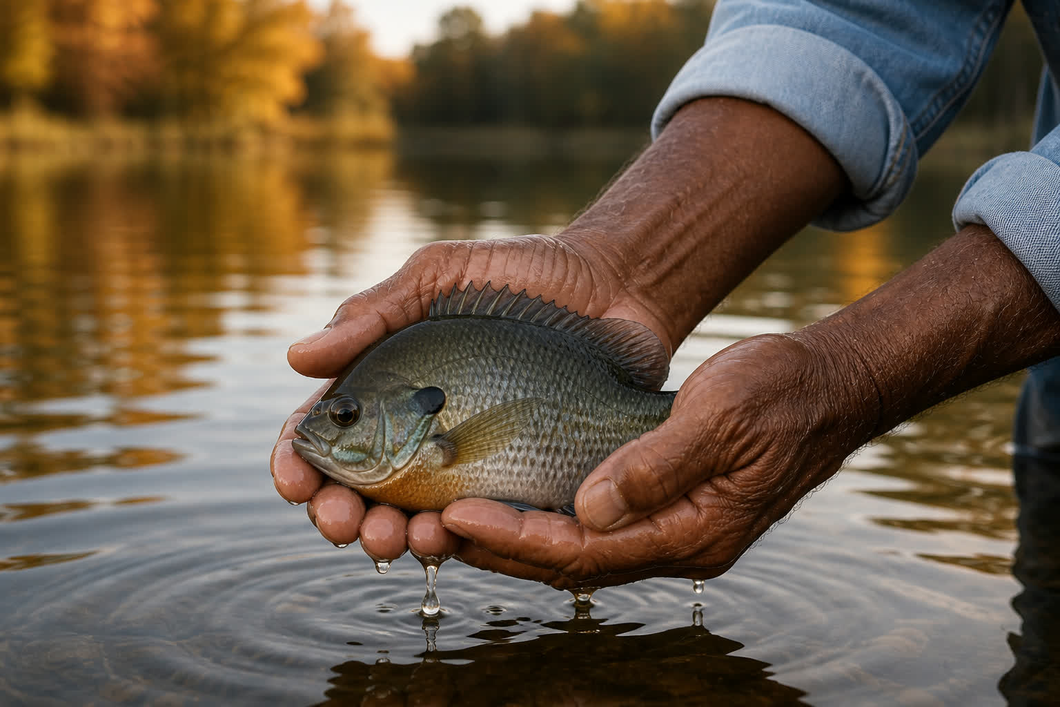 The Best Time of Day to Fish in the Fall — fall bluegill