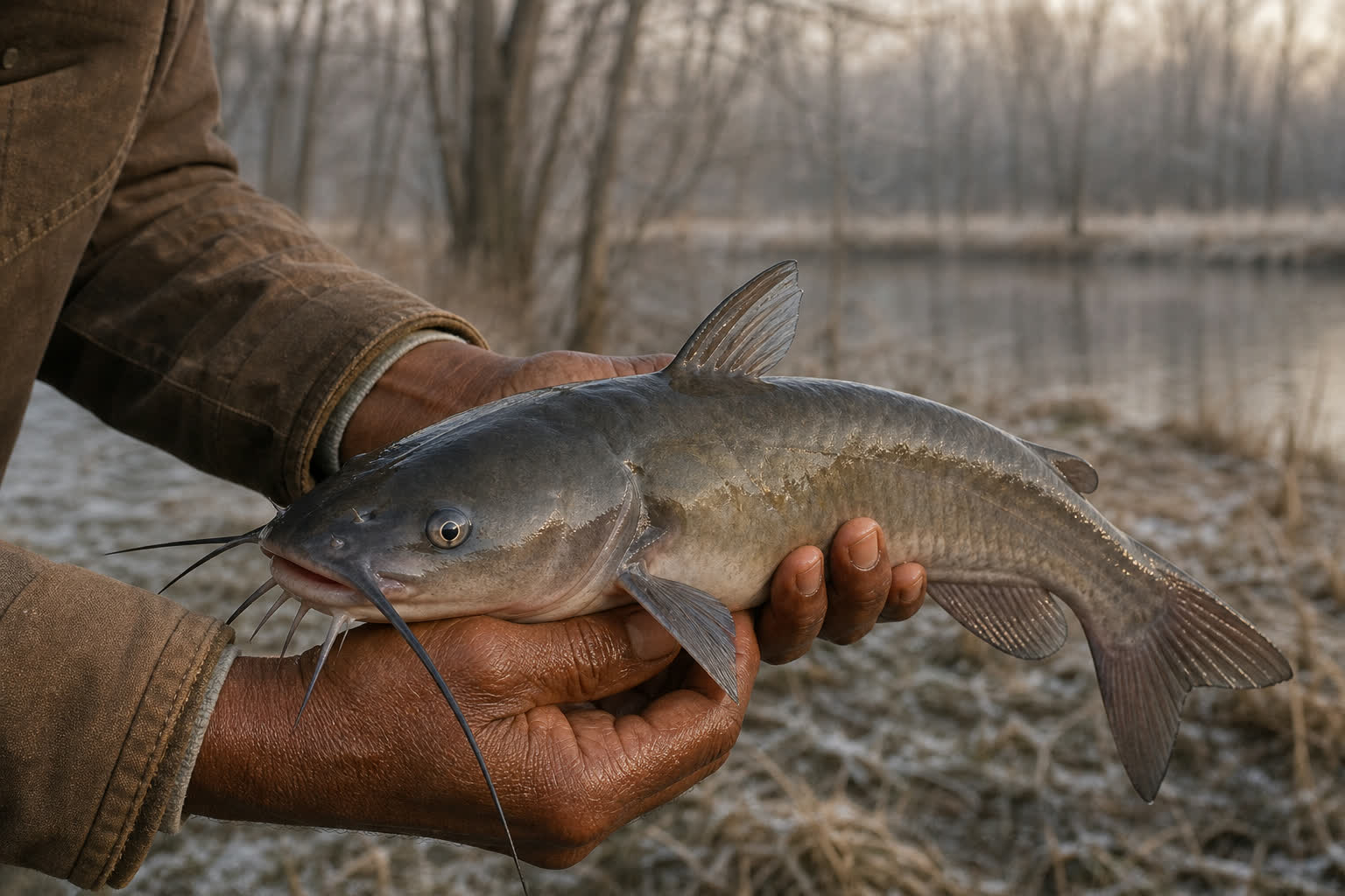 How to Fish a Pond in Cooler Weather, Step by Step — channel cat bank