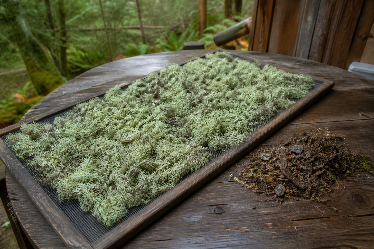 How to Forage and Use Usnea (Old Man's Beard Lichen) - clean dry