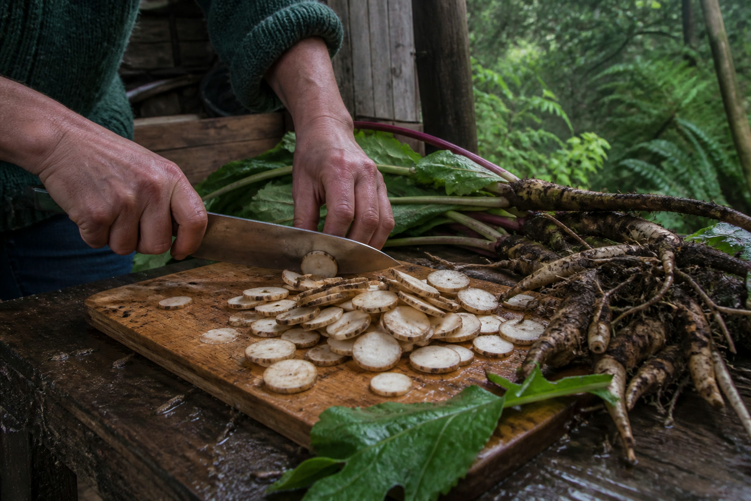 How to Harvest Medicinal Roots in Fall the Right Way — slice fresh