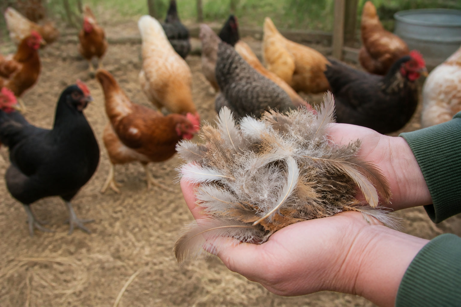 How to Help Your Chickens Through the Fall Molt — shed feathers