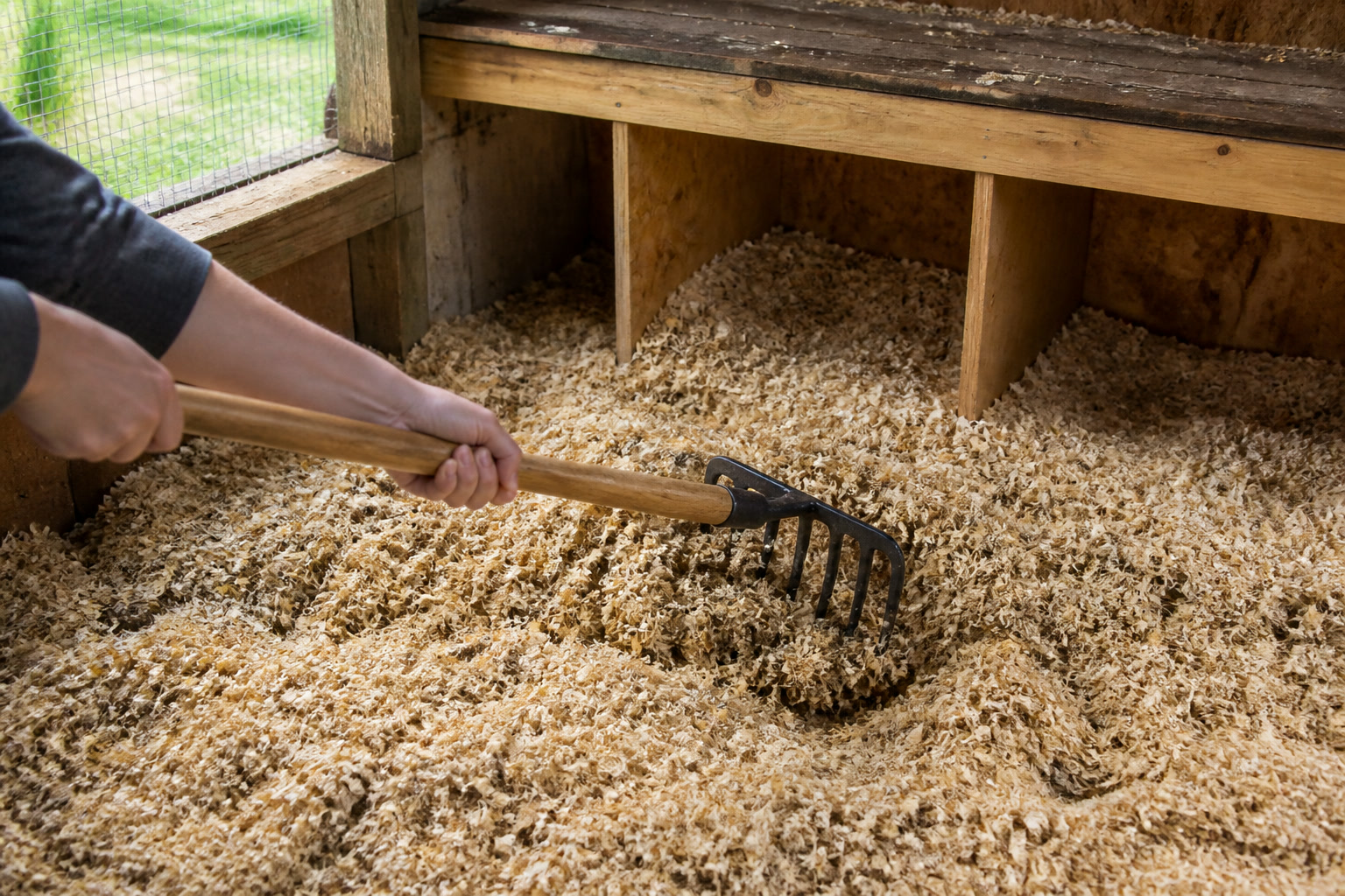 How to Keep Chickens Warm in Winter Without Heat — deep litter