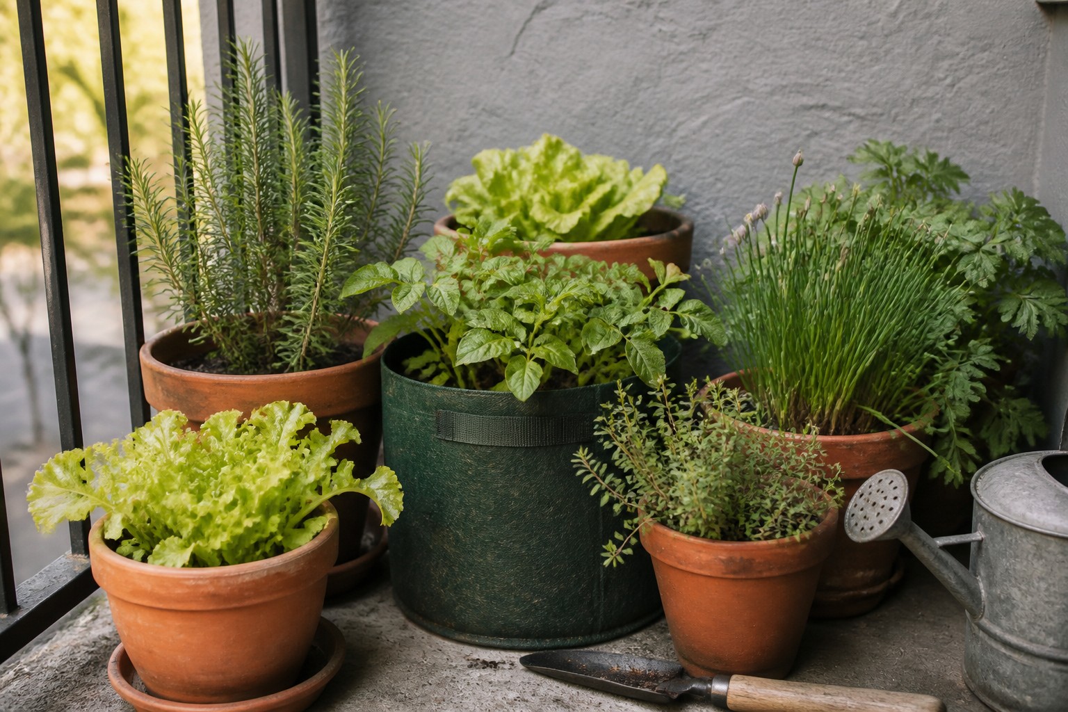 How to Overwinter Container Plants on a Small Balcony — cluster wall
