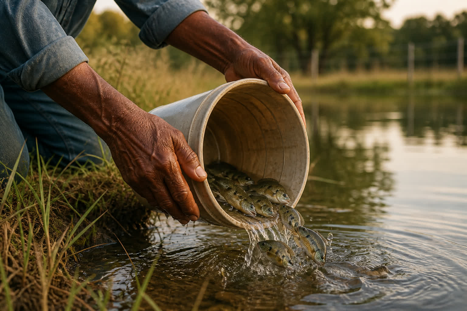 How to Stock a Farm Pond for the Freezer — fingerlings