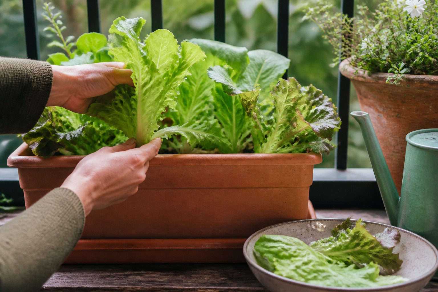 What to Plant in Containers in September for Fall — cut lettuce
