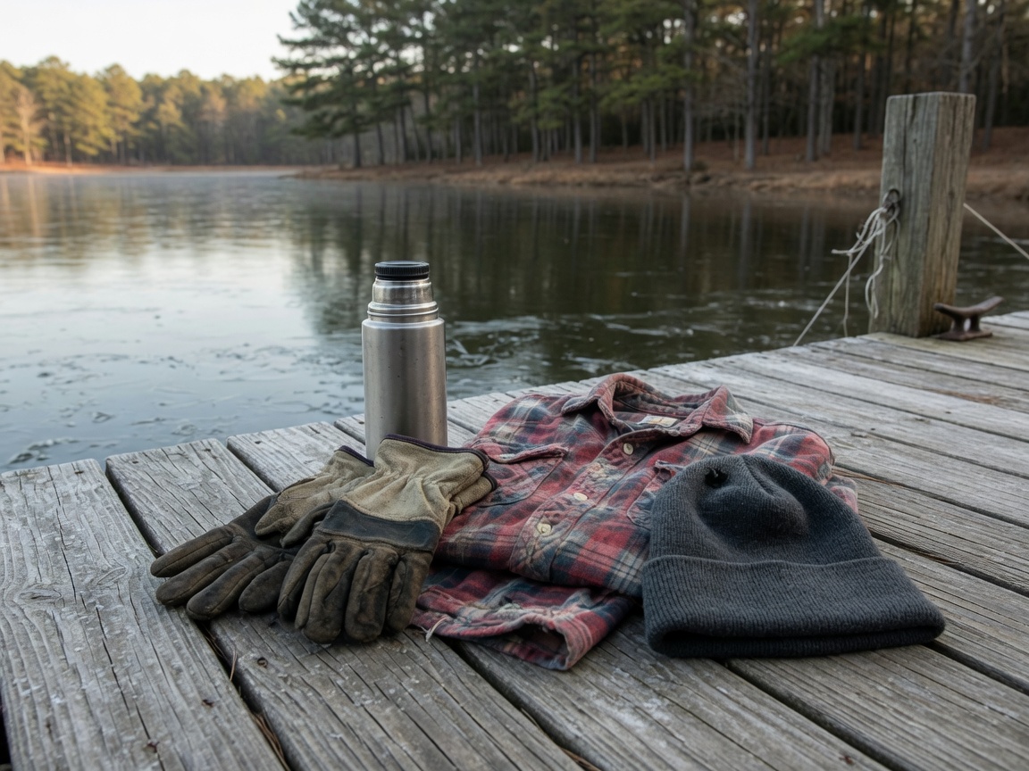 How to Catch Crappie in Winter, Step by Step — thermos gloves