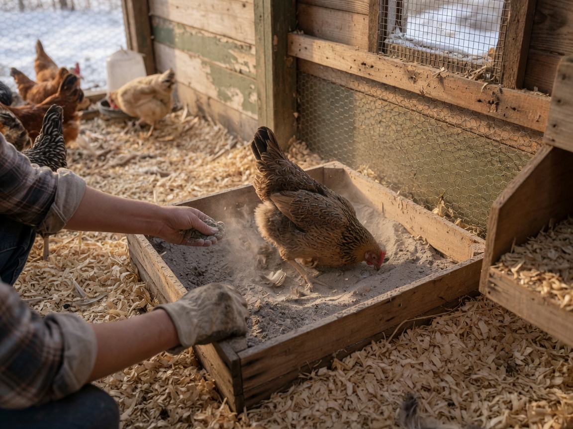 Chicken Boredom Busters for a Long Winter in the Coop — dust bath