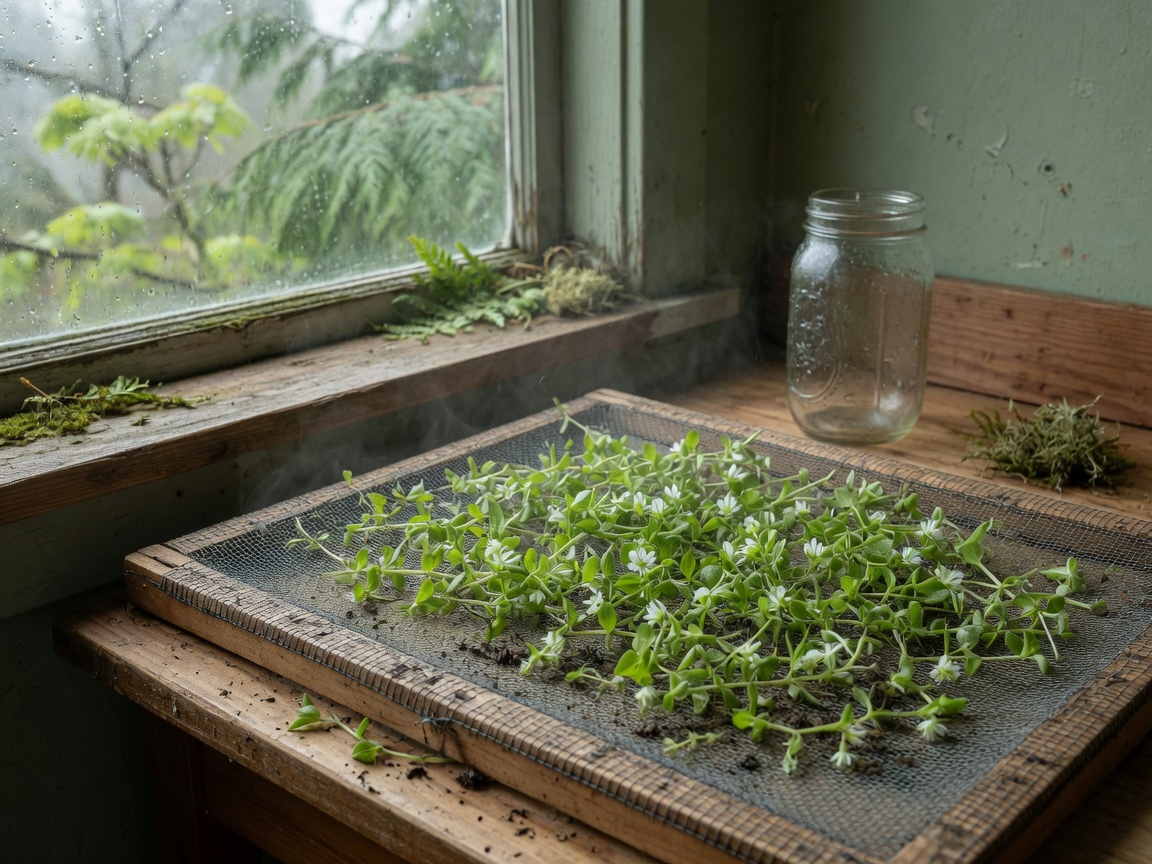 How to Forage and Use Chickweed, a Common Spring Weed — drying
