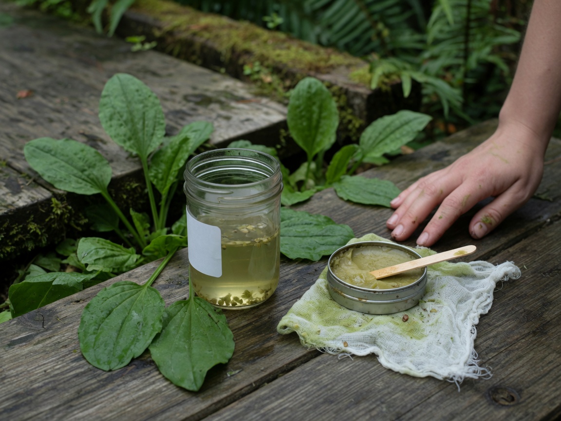 How to Forage and Use Plantain, the Common Lawn Weed — oil salve