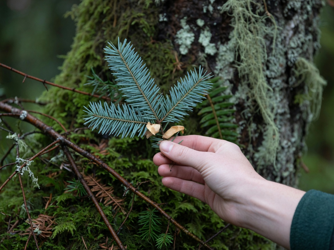 How to Forage and Brew Conifer Needles for Winter Tea — pinching needles