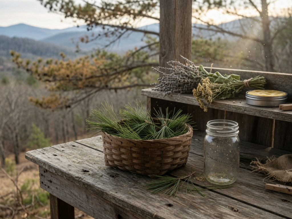 Foraging White Pine Needles for Winter Tea in Appalachia