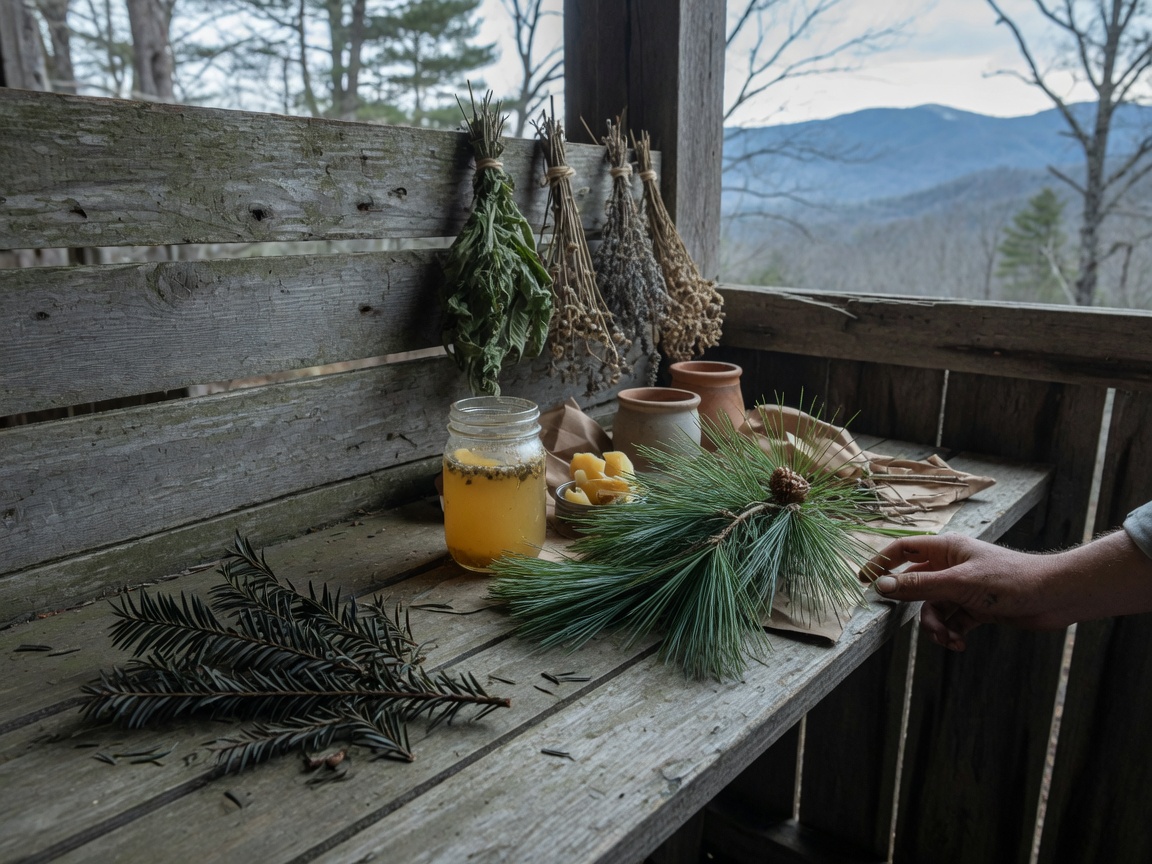 Foraging White Pine Needles for Winter Tea in Appalachia — never yew