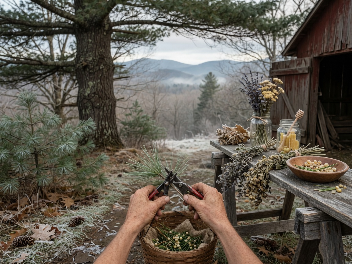Foraging White Pine Needles for Winter Tea in Appalachia — when and how