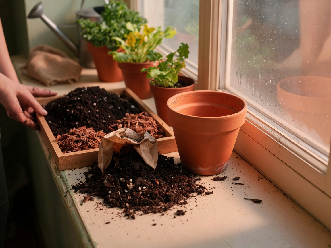 How to Grow Kale in Containers (Even Without a Yard) — soil and mulch