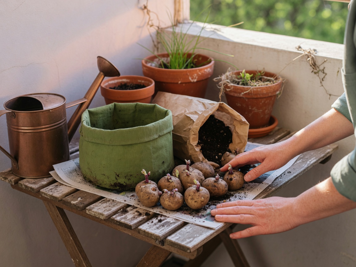 How to Grow Potatoes in Grow Bags on a Balcony — seed potatoes