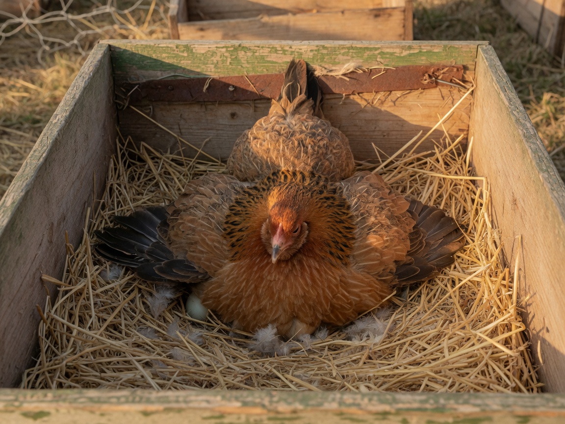 How to Handle a Broody Hen: Break Her or Let Her Sit — broody posture