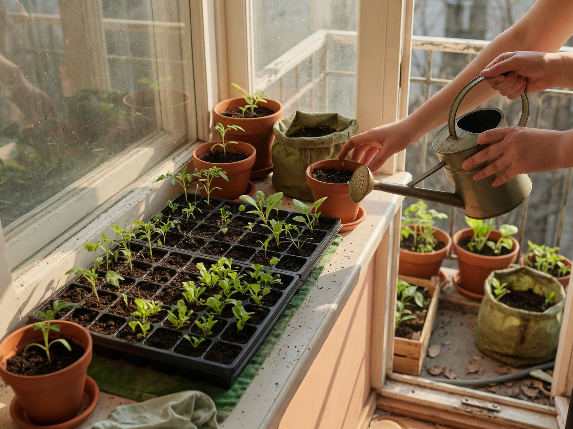 How to Harden Off Seedlings on a Balcony — windowsill start