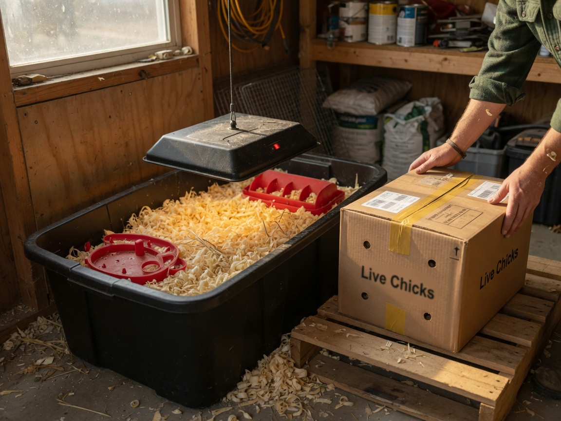 How to Help Chicks Recover From Shipping Stress — warm brooder